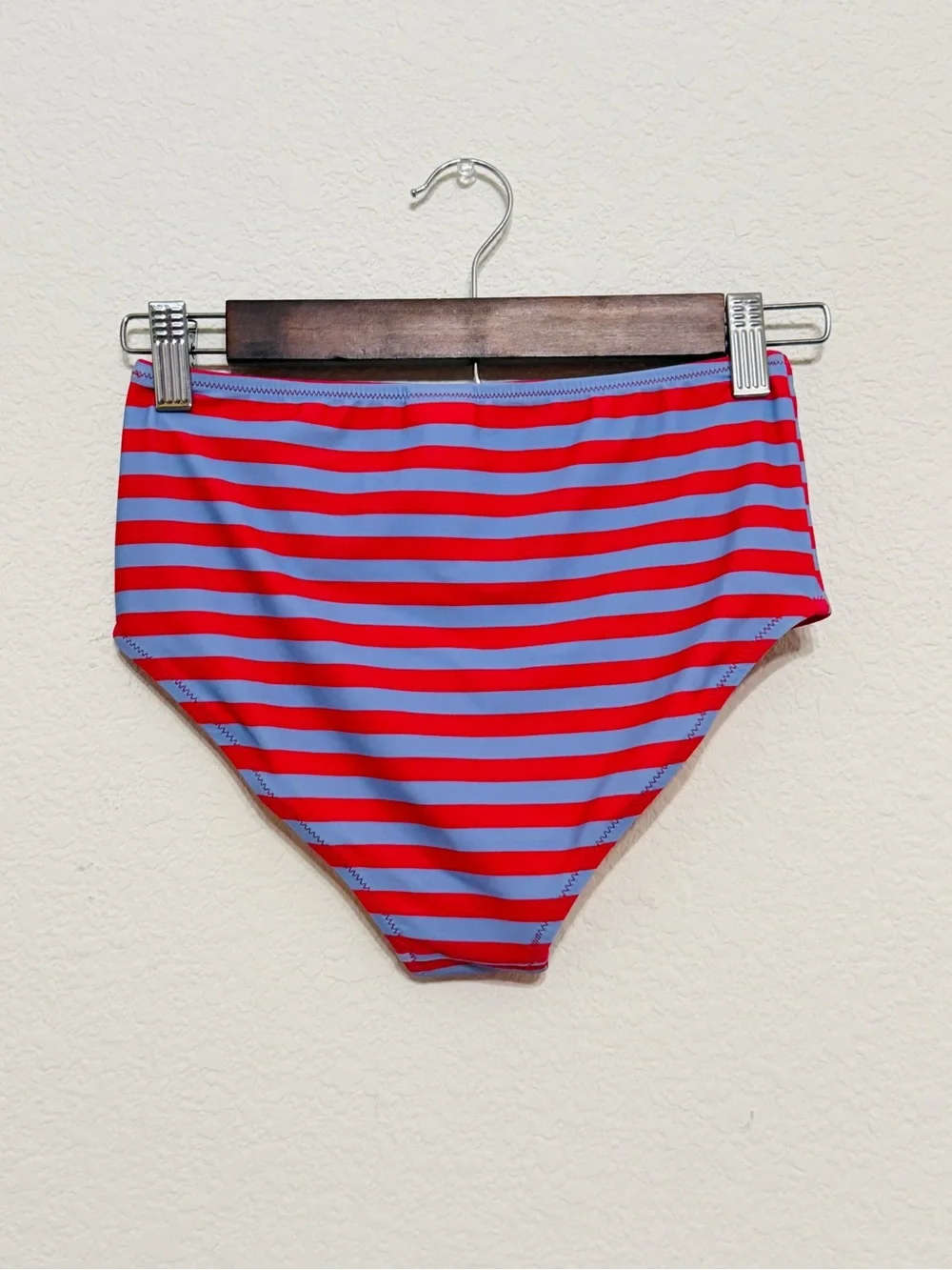 J.Crew Girls' paneled Striped Swim Bottoms in Red and Light Blue size 12
